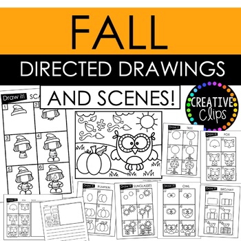 Preview of Fall Directed Drawings and Scenes {Made by Creative Clips Clipart}