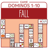 Fall Domino Counting 1-10 Numbers, Ten Frames and Tally Ma