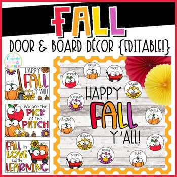 Preview of Fall Door & Board Decor {Editable!}