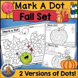 Fall Bingo Dot Dauber Worksheets - Do-A-Dot Marker Printab
