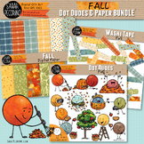 Fall Dot Dudes Clip Art | Paper | Washi Tape BUNDLE