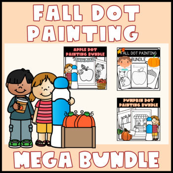 Preview of Fall Dot Painting Sheets Bundle for Fall Dot Marker Activities & Dauber Pages