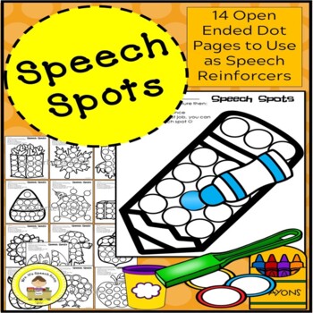 Preview of Fall Dot Marker Activities for Speech Therapy