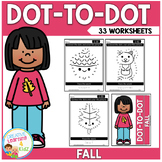 Fall Dot to Dot Worksheets Counting Numbers Connect the Dots 2
