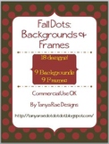 Fall Dots: Backgrounds & Frames (Commercial Use OK)