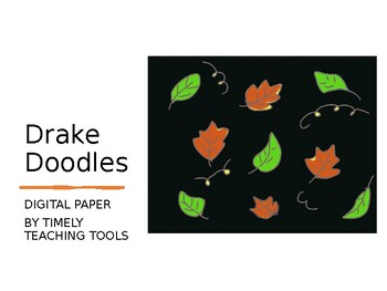 Preview of Fall Drake Doodle Digital Paper