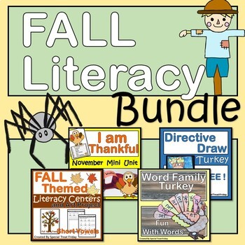 Preview of Fall ELA and Art Activities Bundle for 1st Grade