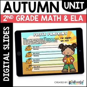 Preview of Fall ELA and Math Digital Activities for 2nd Grade Google Slides