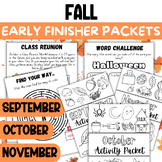 Fall Early Finishers + Morning Work SEL Activities | Septe