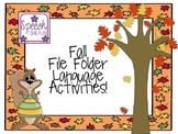 Fall Early Language File Folder Activities