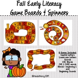 Kindergarten Early Literacy Game Boards & Spinners | Fall Theme