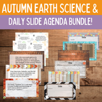 Preview of Fall Earth Science Activities and Slide Template Bundle NGSS Earth Science