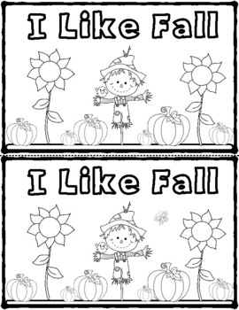Preview of Fall Easy Reader - Sight Words "I, like"