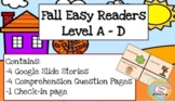 Fall Easy Readers Reading Level A-D