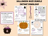 Fall Educational Halloween Maze Activities, Perfect for sc