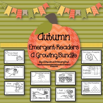 Preview of Fall Emergent Readers and Response Activities (Colors, Counting, Sequencing)