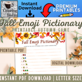 Fall Emoji Pictionary Game, Fall Time Activities for Adult