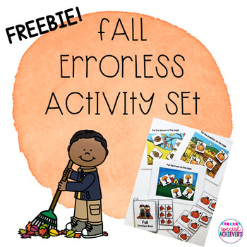 Preview of Fall Errorless Activity Set