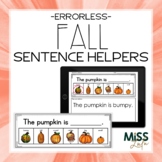 Fall Errorless Sentence Helpers - Printable and Digital
