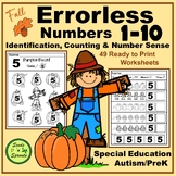 Fall Errorless #'s 1-10 Identification, Counting & Number 
