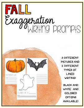 Preview of Fall Exaggeration Writing Prompt and Craft