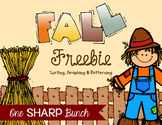 Fall FREEBIE - Sorting, Graphing & Patterning
