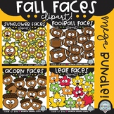 Fall Faces Clipart MEGA Bundle {$13 value!}