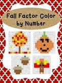Fall Factor Color by Numbers - NO PREP Practice