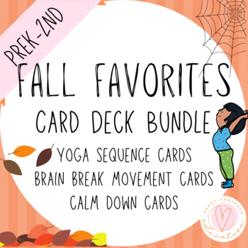 Preview of Fall Favorites: Card Deck Bundle - Yoga Sequence, Movement & Calm Down Cards