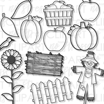 fall festival clipart black and white