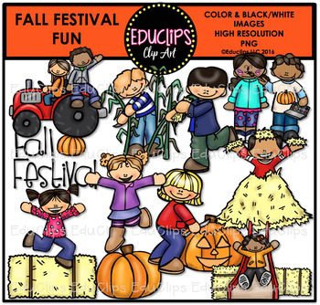 Preview of Fall Festival Fun Clip Art Bundle {Educlips Clipart}