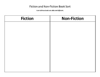 Preview of Fall Fiction and Non Fiction Sort