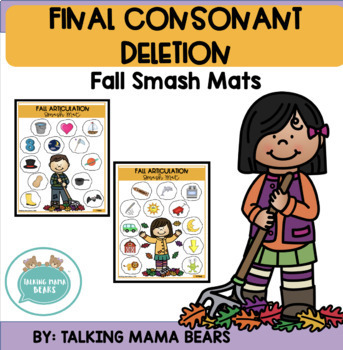 Preview of Fall Final Consonant Deletion Smash Mats