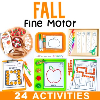 Preview of Fall Fine Motor Activities, November Morning Tubs PreK Preschool Kindergarten