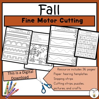 Fall Fine Motor Skills: Scissor Cutting Practice - Pre-K Pages