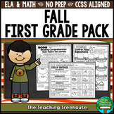 Fall First Grade ELA & Math CCSS Aligned No Prep Pack