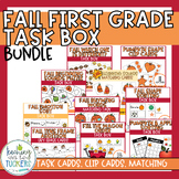 Fall First Grade & Kindergarten Task Box Bundle