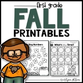Fall First Grade Printables - Math and Literacy Skills