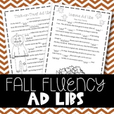 Fall Fluency Enhancing Ad Libs (Stuttering Therapy)