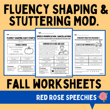 Preview of Fall Fluency Shaping & Stuttering Modification - Speech Therapy