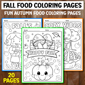 Fall Food Coloring Pages 20 Fall and Thanksgiving Coloring Pages Autumn ...