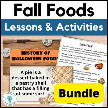 Preview of Culinary Arts Fall Foods Bundle - FCS - FACS Activities for Halloween Cooking