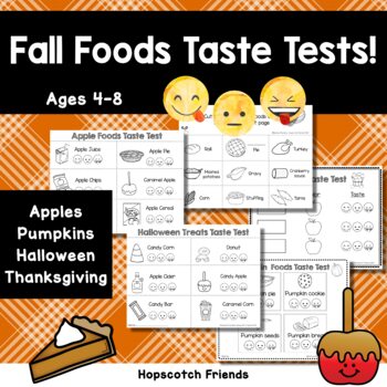 Preview of Fall Foods Taste Test Collection: Apples, Pumpkins, Halloween, Thanksgiving