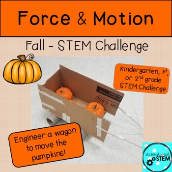 Preview of Fall Force and Motion STEM Challenge - Pumpkin Wagons using force and motion