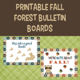Fall Forest Animal Printable Bulletin Board Kit