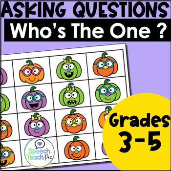 Preview of Fall Formulating Questions Speech Therapy Games