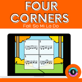 Fall Four Corners Music Game Bundle | Google Slides | So Mi La Do