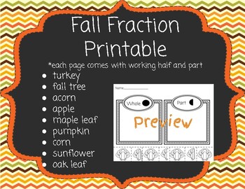 Preview of Sorting Fractions: Fall