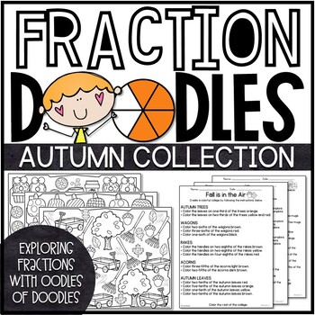 Preview of Fall Fractions Activities | Fall Fractions Color by Number