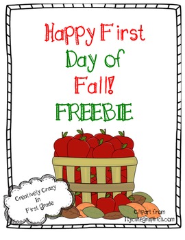 Preview of Fall Freebie! Happy First Day of Fall